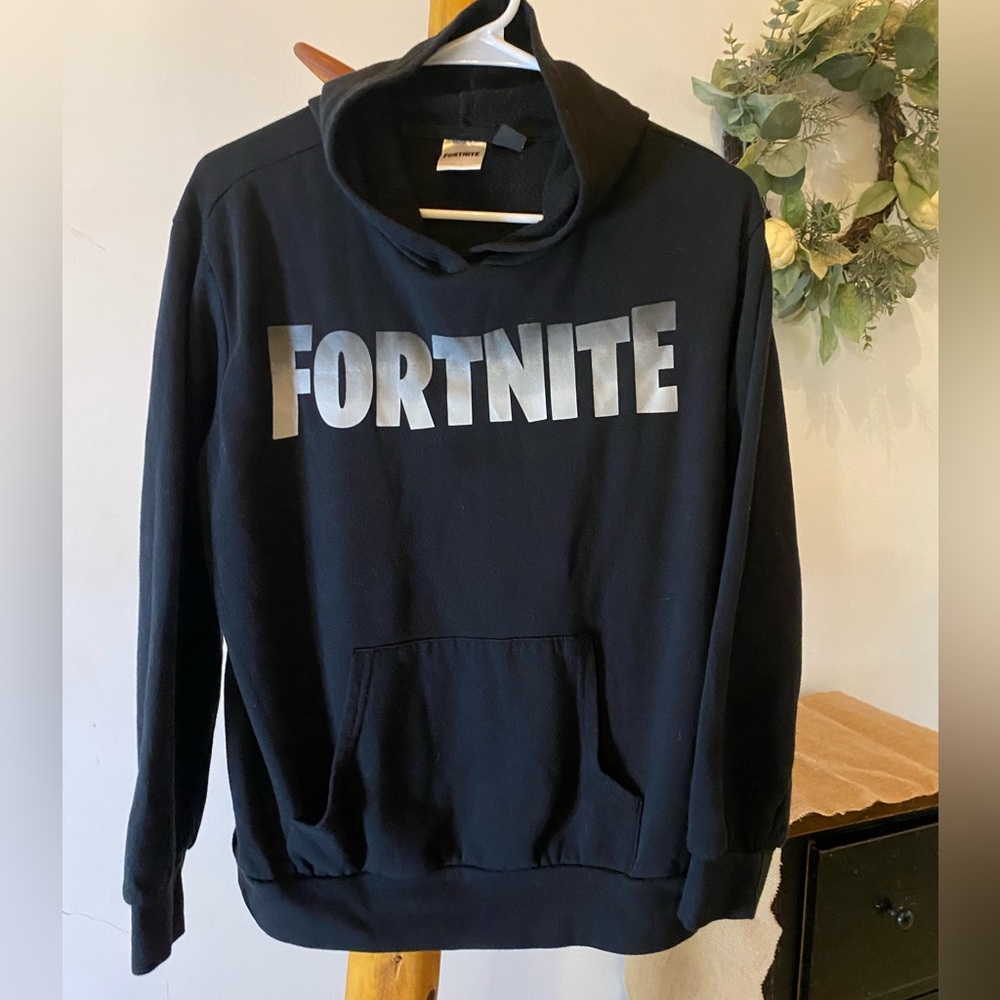 Boys black Fortnite hooded sweatshirt